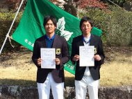 クラウンズに出場する井垣璃玖選手（左）と竹中智哉選手（右）