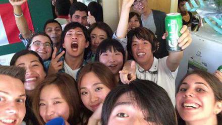 マンチェスター大学で友人と