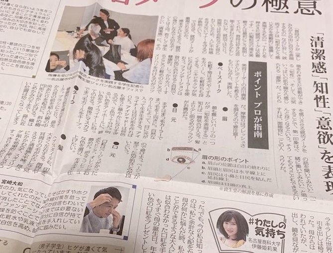 メイク企画と一緒に掲載されたコラム