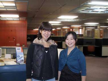 英語コミュニケーション学科の田中さんと前田さん