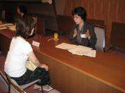 個別面談で相談を受ける先生