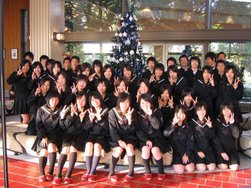 光陵短大のクリスマスツリーにて