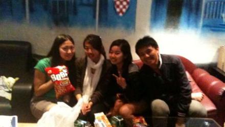 Meeting my new friends from Singapore in Croatia.