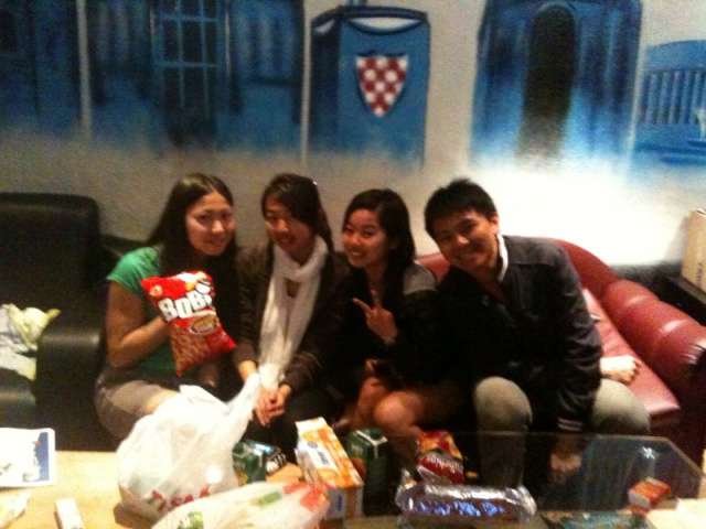 Meeting my new friends from Singapore in Croatia.